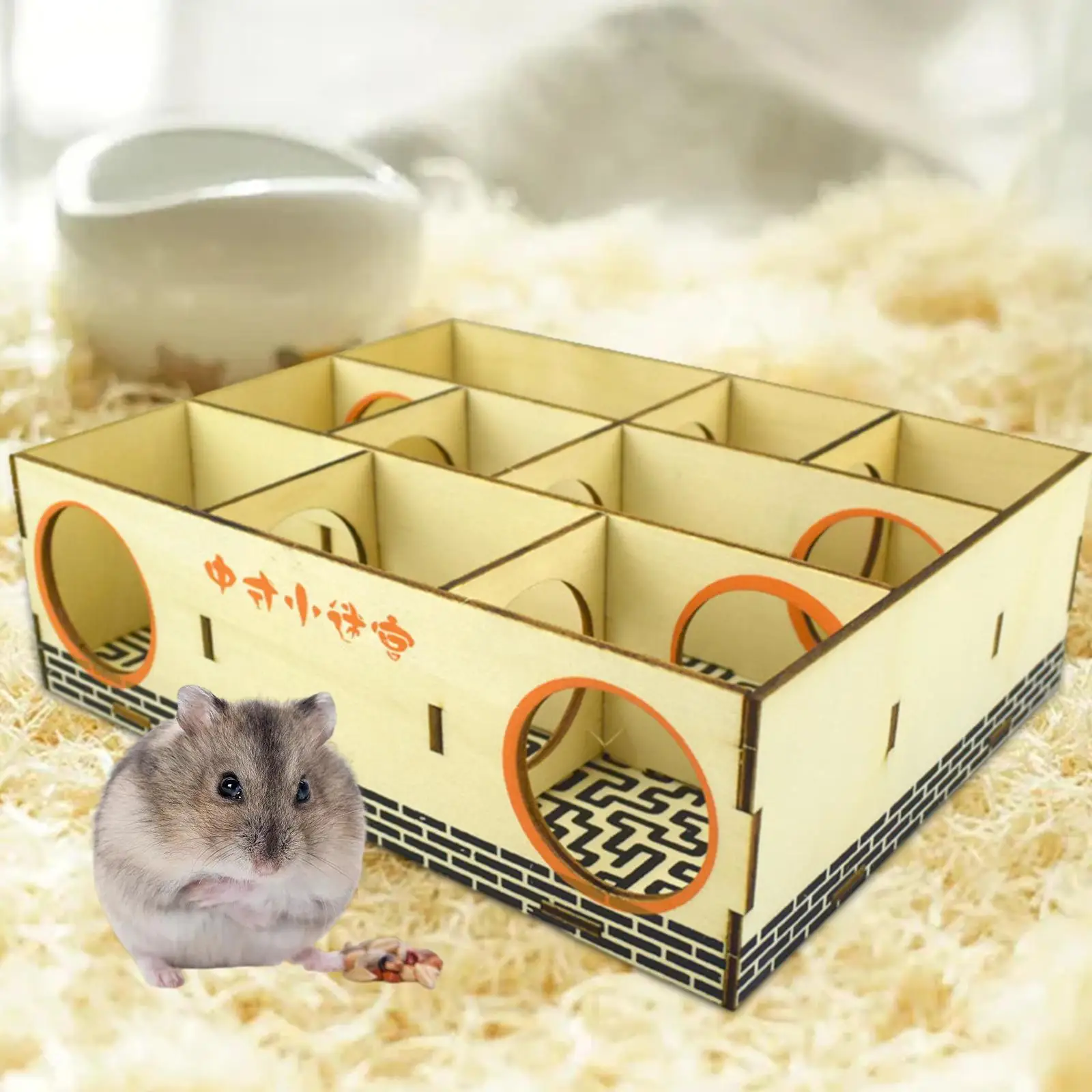 Hamster Maze Hamster Maze Tunnel Activity Sports Play Toys Wooden Labyrinth