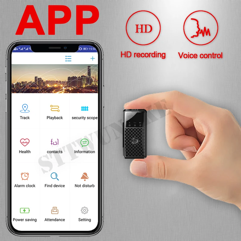 Mobile APP Control Voice Recorder Sound Activated Mini Recording