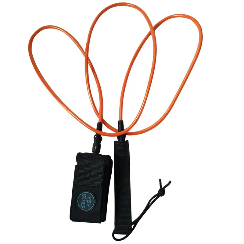 10/11/12 Feet Surfboard Leash Orange SUP Surf Leg Rope Safety Foot Rope Leash Surf TPU Nylon Surfing Leashes surf leash surfing surfboard leash