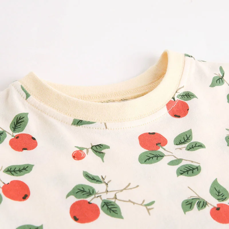 Cute Girls Summer Dress Apple Print