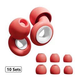 Premium Noise - Cancelling Earplugs for Acoustic Clarity and Comfortable Hearing Protection at Events (10sets Red)