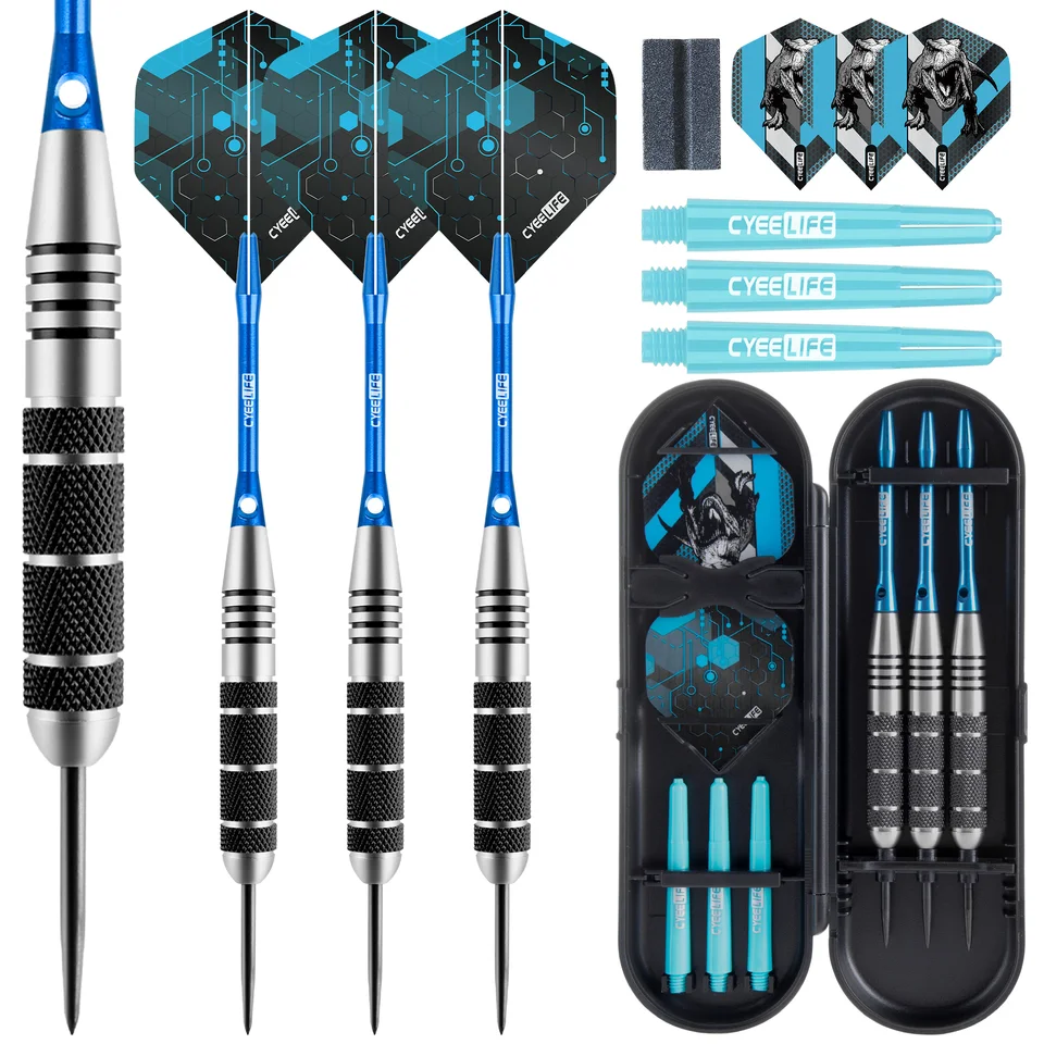 Cyeelife 26g Steeldarts Set Mit Aluminiumschäften Und Etui_voghion.com