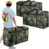 Extra Large 100L Camo Moving Bags - Heavy Duty, Waterproof Storage with Durable Handles & Double Zipper Closure 1