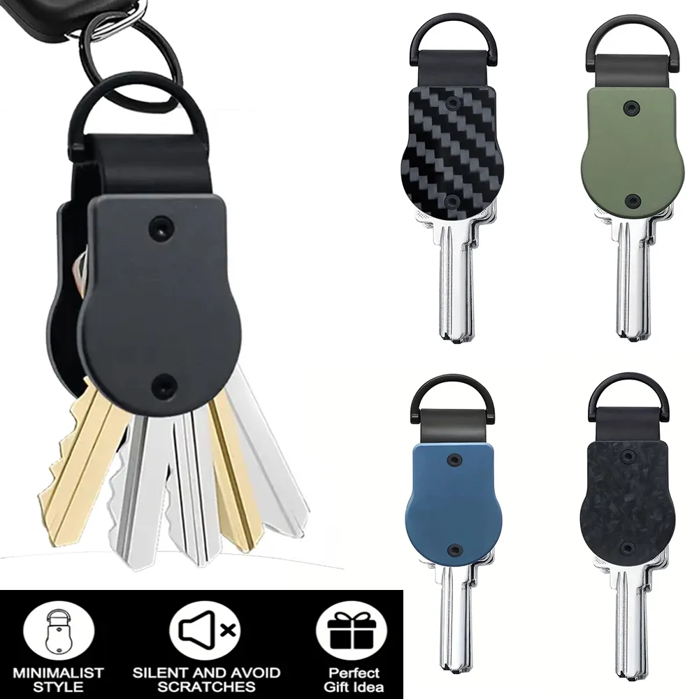 Key Organizer Compact Key Holder Metal Chain Minimalist Key Case for 1-5 Keys