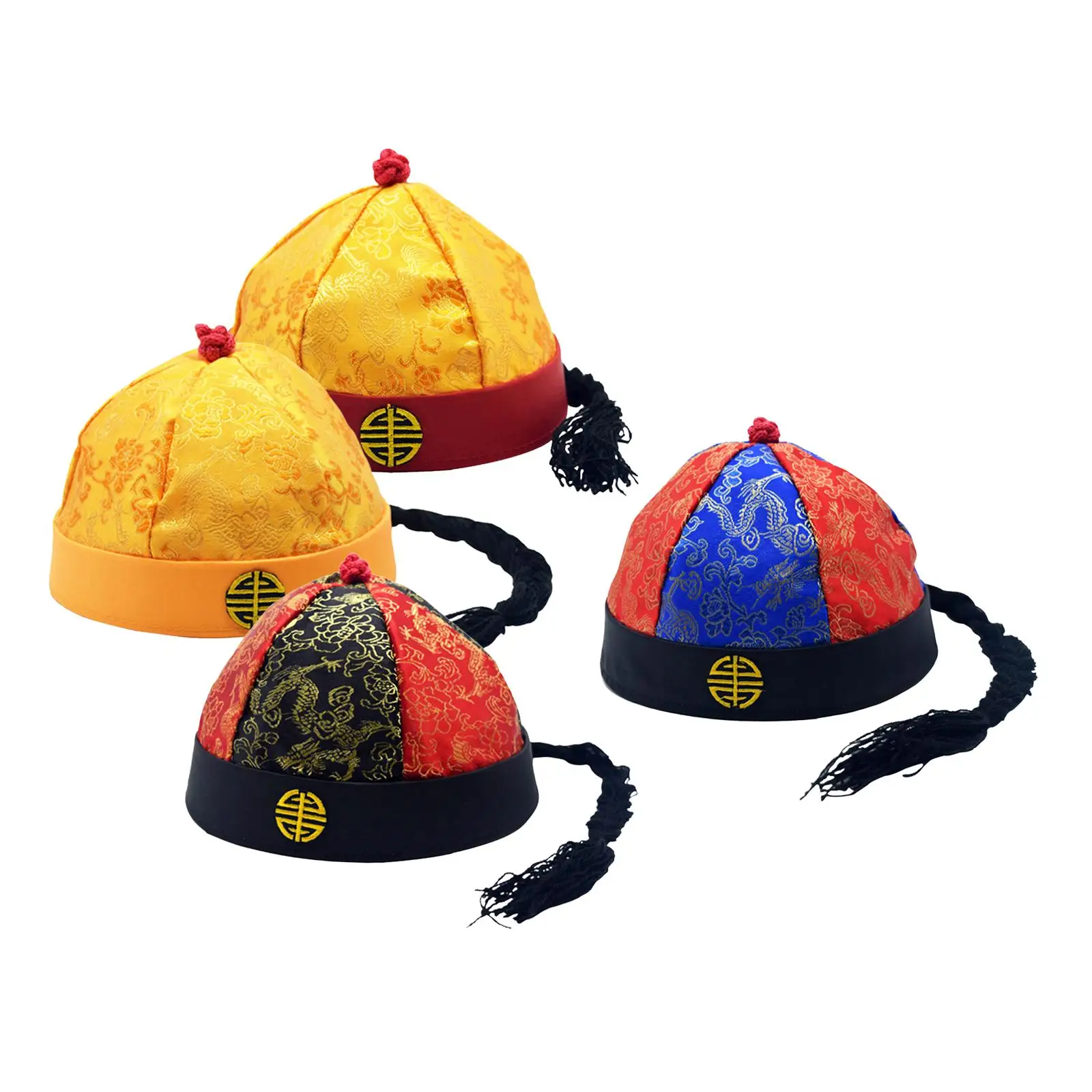 Qing Emperor Hat Costume Hat for Stage Performance Birthday Gift Dressing up oriental hat