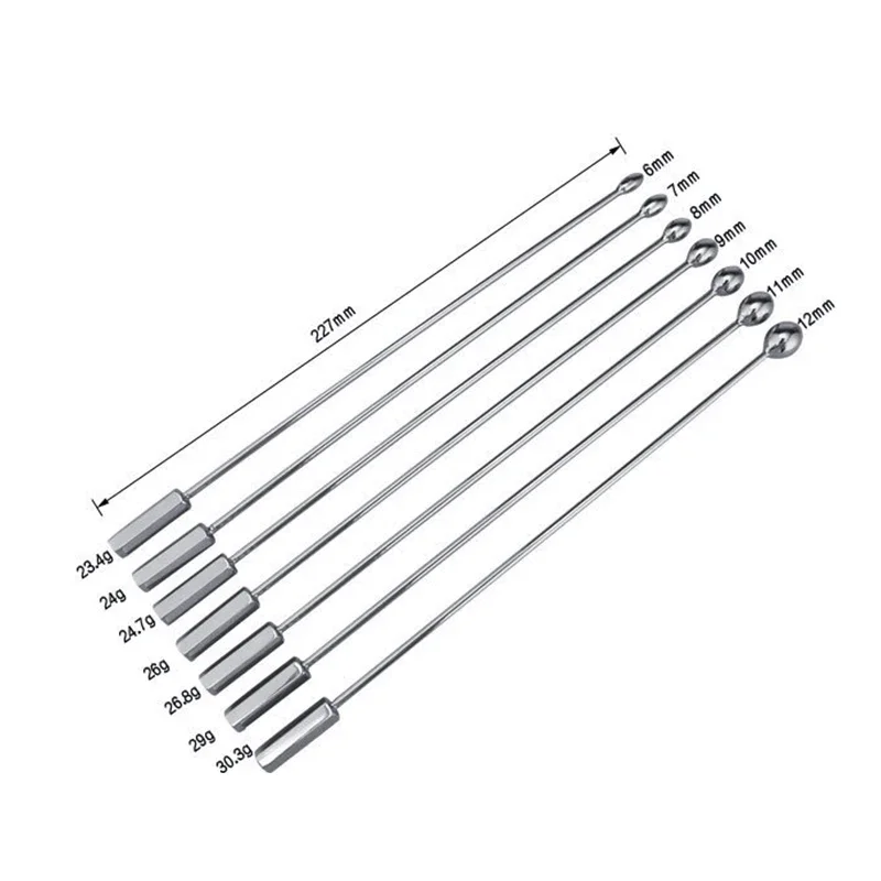 BUYBOOS Urethral Sounds Metal Horse Eye Stick Urethral Dilator BDSM Stainless Steel Cock Penis Plug Adult Sex Toys