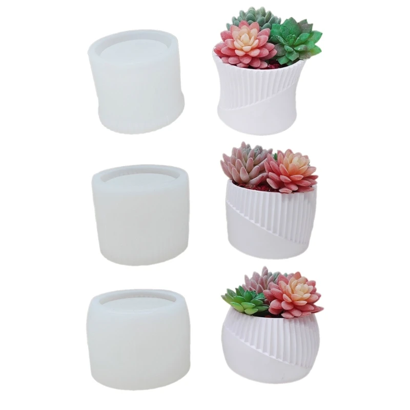 

Cement Planter Silicone Mould Unique Pen Holder Molds DIY Flowerpot Molds Succulent Vase Mold Concrete Gypsum Mold