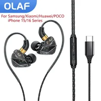 OLAF DAC Type C Earphones Wired Headset USB C Gamer Headphones Cable Handsfree Type-C Earbuds For iPhone16 15 Samsung S23 Xiaomi 1