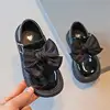 Autumn New Girls Bow Knot Leather Fashion Princess College Style Soft Bottom Sweet Party Shoes 5