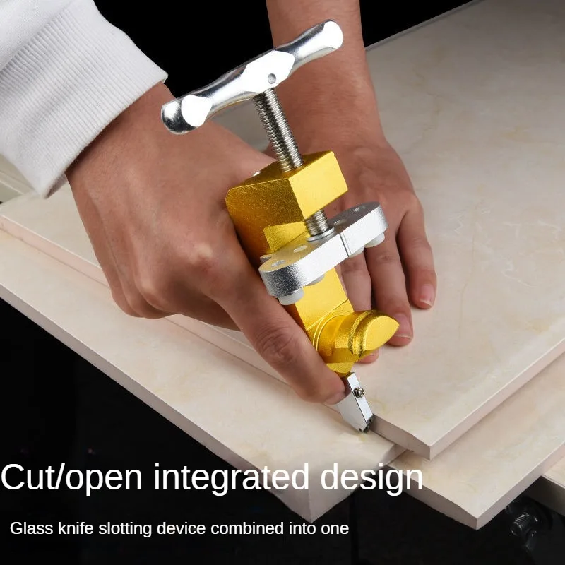 Glass cutter tile glass cutter tile cutting tool 2 in 1 with knife wheel diamond roller cutter
