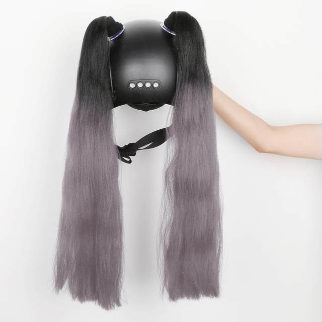 Bike Helmet Pigtails Hair Tails Helmet Hair Used for Any Helmets Decorations