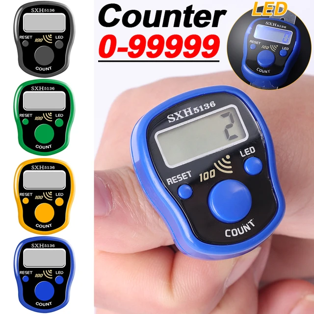 Stitch Marker Row Hand Tally Finger Counter LCD Electric Digital