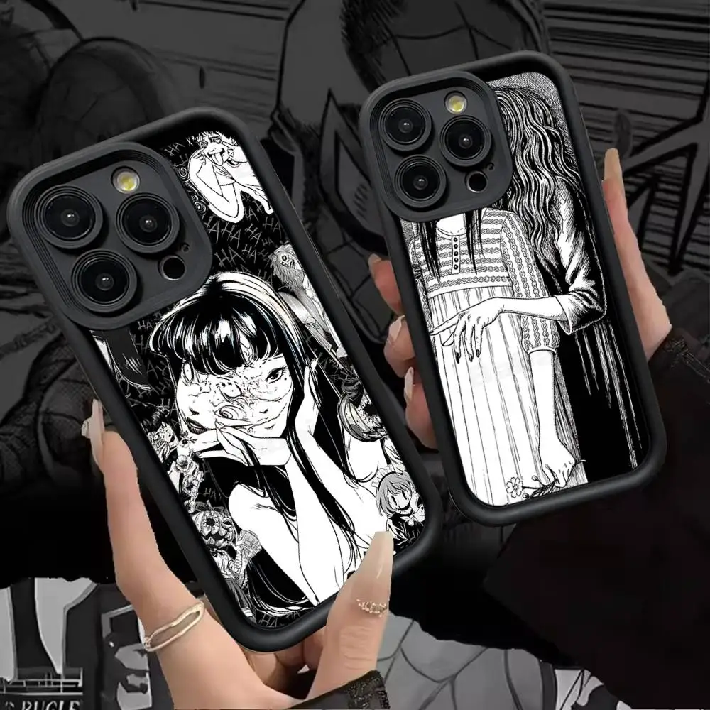 Junji Ito Horror Comics Soft Black Phone Case Cover