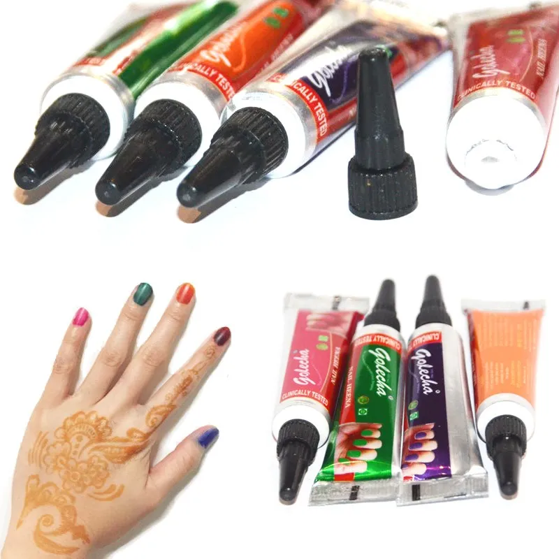 5g Indian Henna Paste Body Art,Mehndi Colored Henna Muslim Nail Polish Paste Cones For Islamic Natural Nail Art 1pc