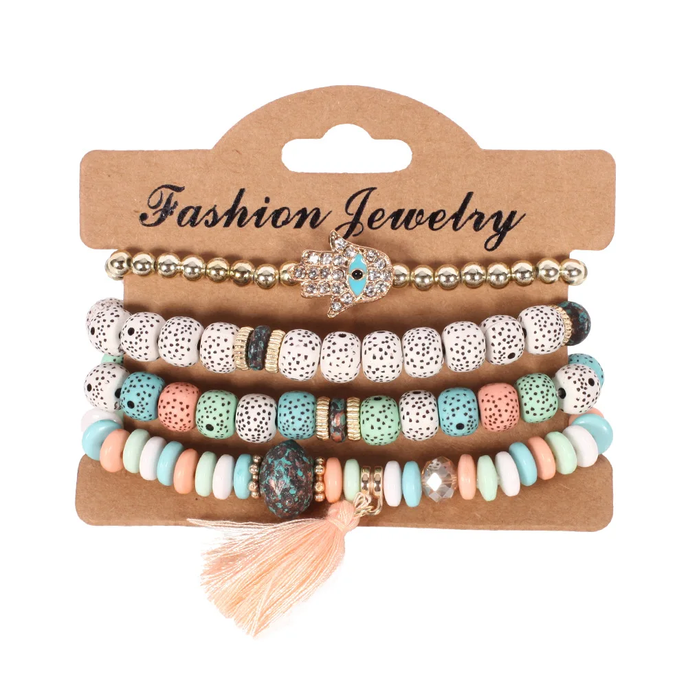 Vibrant Bohemian Handmade Beaded Bracelet Set for Women – Colorful Summer Jewelry Accessories