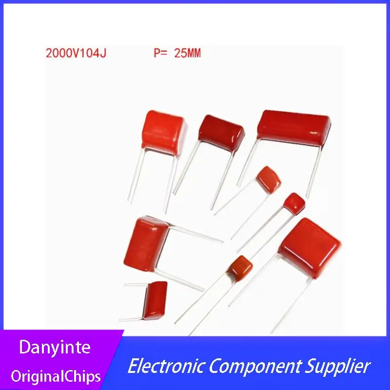 

NEW 10PCS/LOT CBB81 2000V104J 100NF 2KV Pitch 25MM 104J 2000V CBB Polypropylene film capacitor