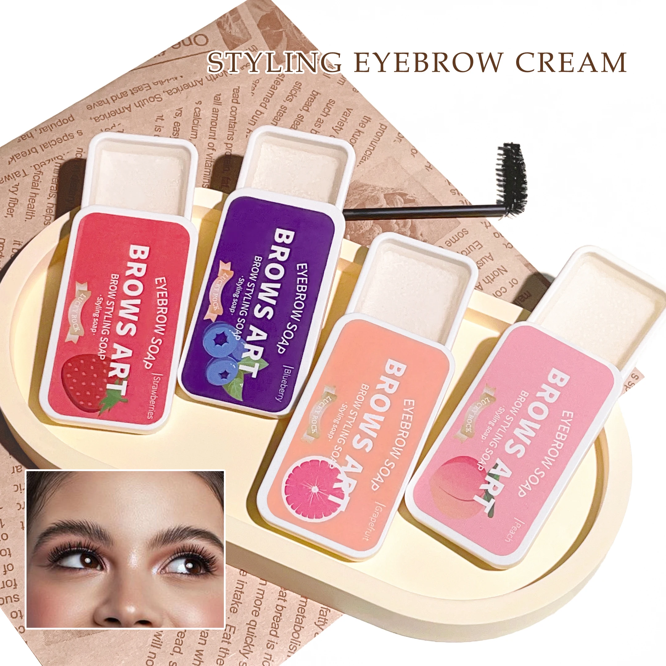 Eyebrow styling cream Three-dimensional and long-lasting transparent eyebrow cream eyebrow glue eyebrow soap eyebrow wax 2