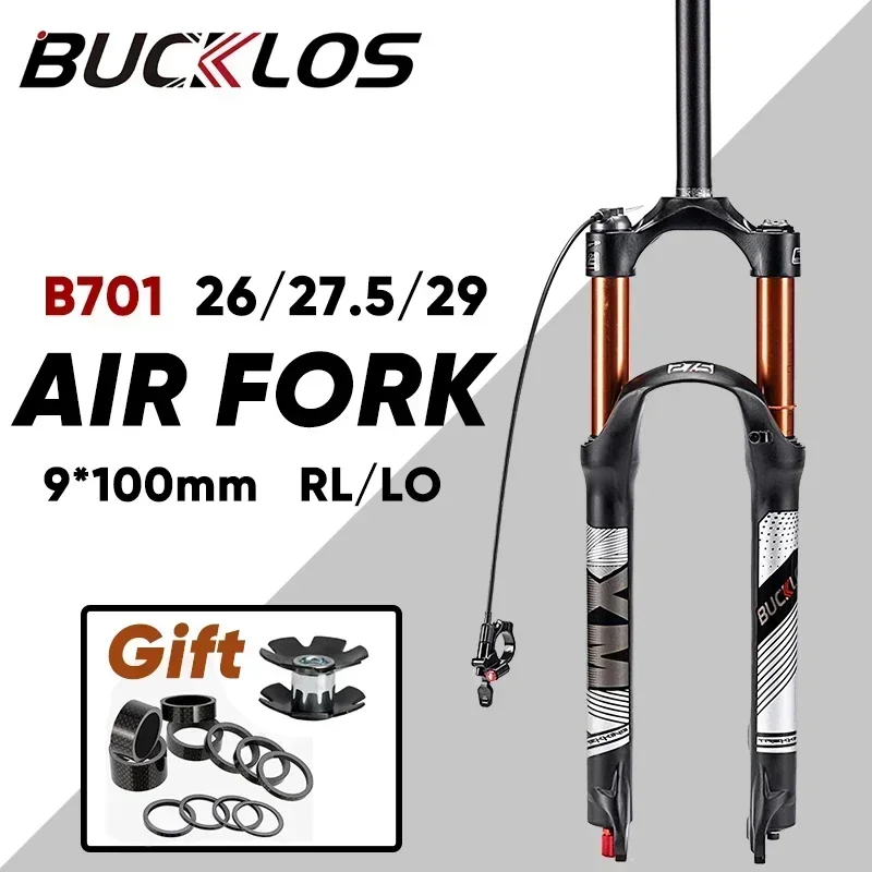 BUCKLOSMountainBikeAirFork9100mmBicycleAirSuspensionFork
