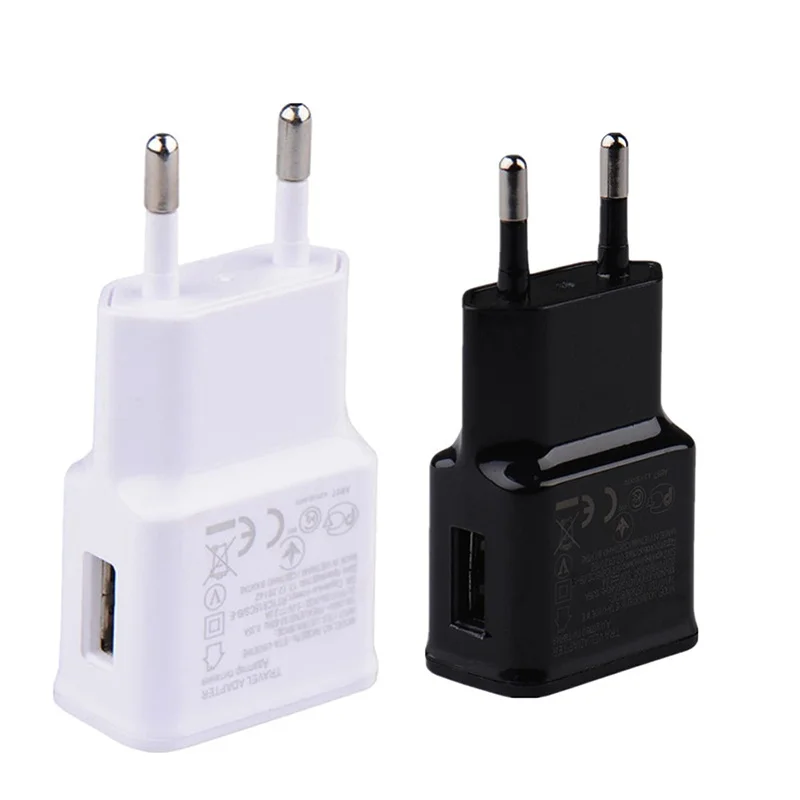 Universal Dual USB Wall Charger - EU Plug Adapter, 5V Fast Charging