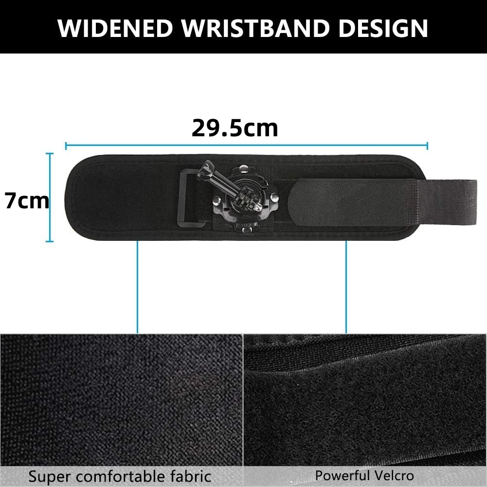 360 Degree Rotating Action Camera Wrist Strap