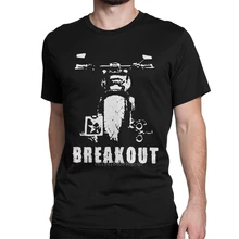 

Breakout Vintage Motorcycle Custom Chopper Biker Men T Shirt Cool Humorous Tees Short Sleeve T-Shirt Cotton Plus Size Clothing