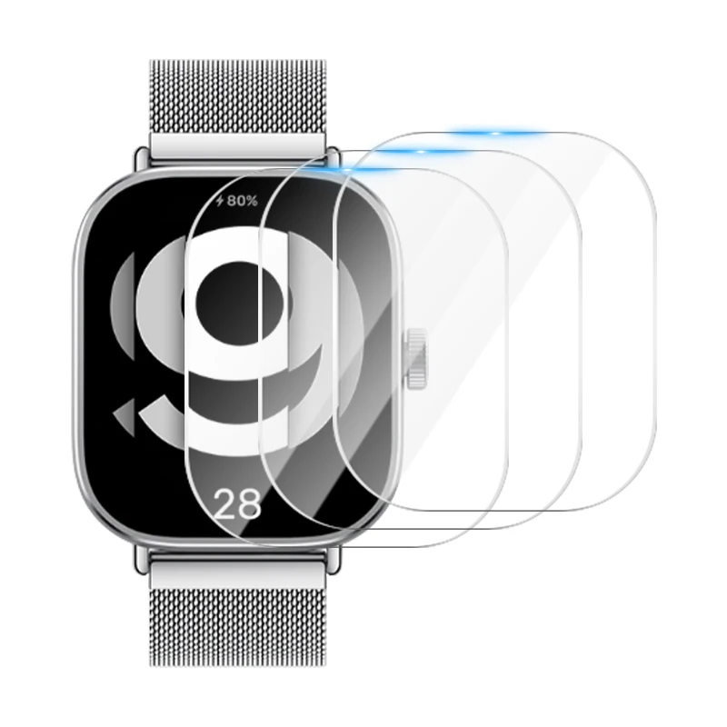 Premium Tempered Glass Screen Protector for Smartwatch – HD Anti-Scratch Protective Film Accessories