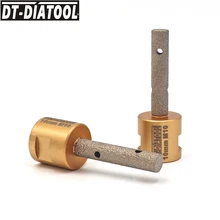 

DT-DIATOOL 2pcs Dia10mm M10 Thread Vacuum Brazed Diamond finger bits for tile in Porcelain Hard Ceramic Marble Granite Tile
