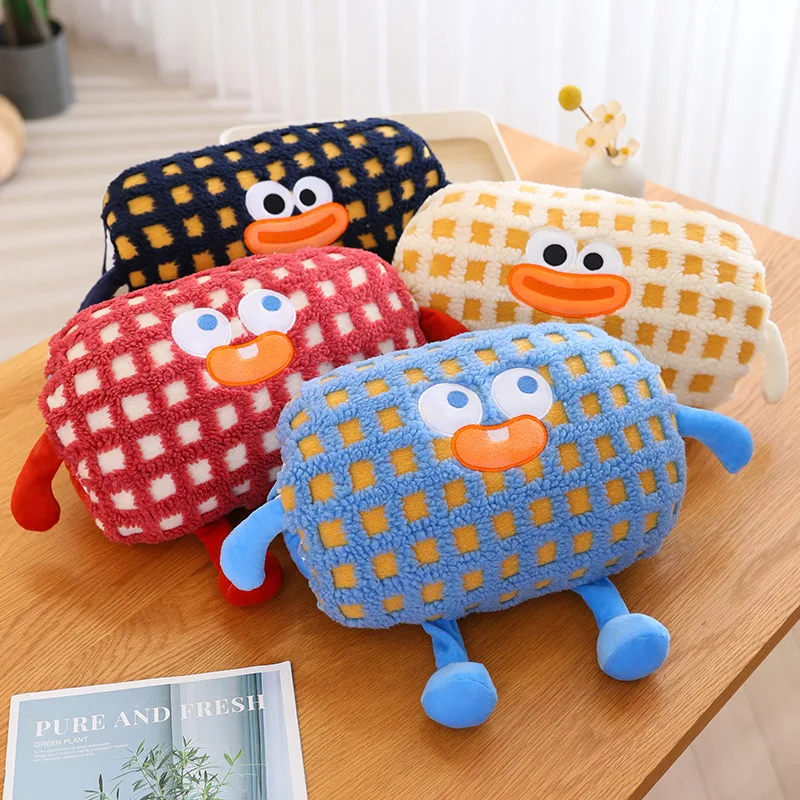 Cute Creative Cookie Little Monster Soft Plushie Toy Stuffed Comfort Cartoon Warm Hand Pillow Sofa Chair Cushion for Girls Gifts baby comfort toys circle hand ringing bell baby comfort toys baby comfort hand grab stick