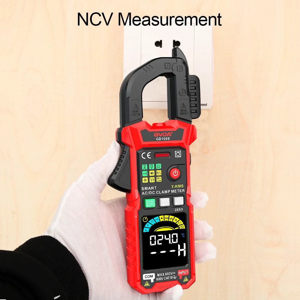 GVDA Professional Clamp Meter Digital Multimeter True RMS Auto Range NCV DC  AC Voltage Tester Voltmeter Smart Multitester AliExpress