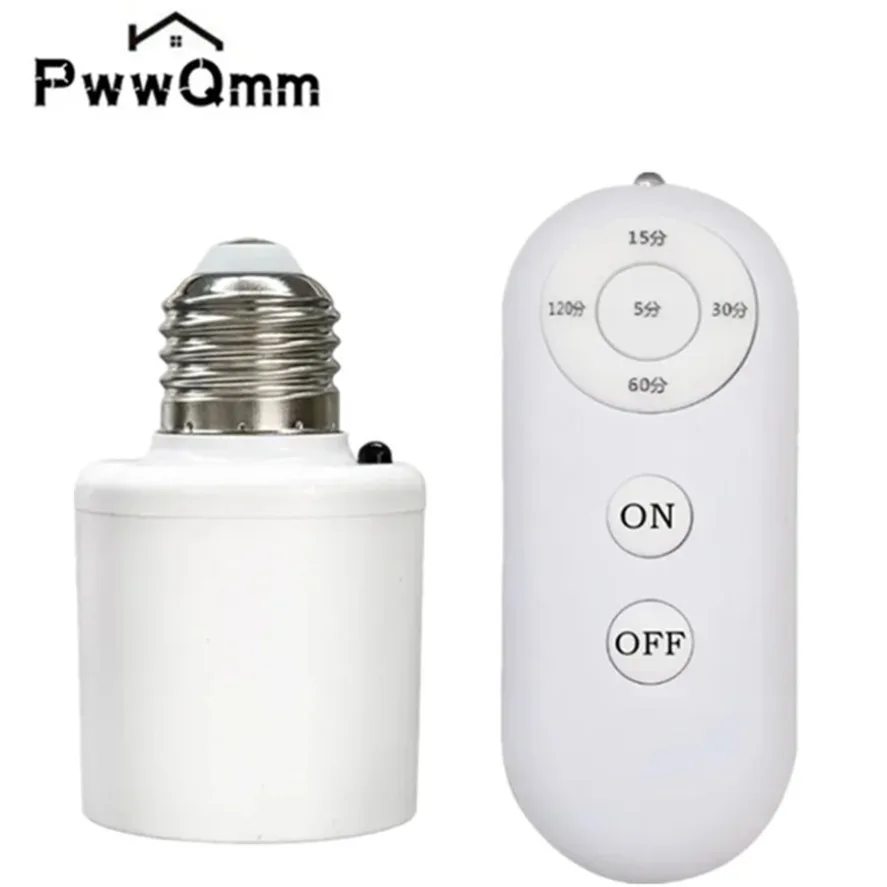 85V-265V E27 Wireless Remote Control Smart Timer Switch Lamp Holder Multi Light Switch Baby Room Bedroom Home Smart Timer