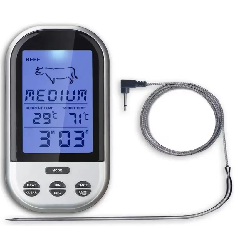 Digital Wireless Oven Thermometer Meat BBQ Food Probe Kitchen Cooking Tools
