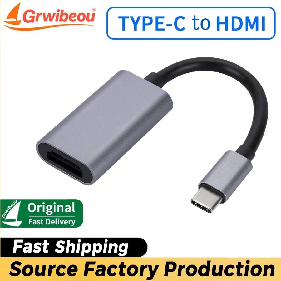 Universal Type-C to HDMI Adapter Cable for Screen Projection, Aluminum Alloy Converter