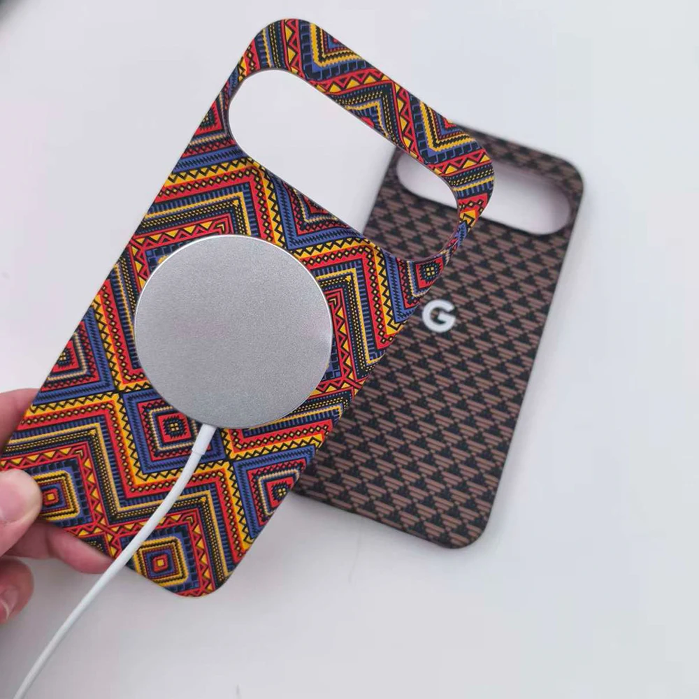 Carbon Fiber Texture Magnetic Charging Shockproof Protective Phone Case