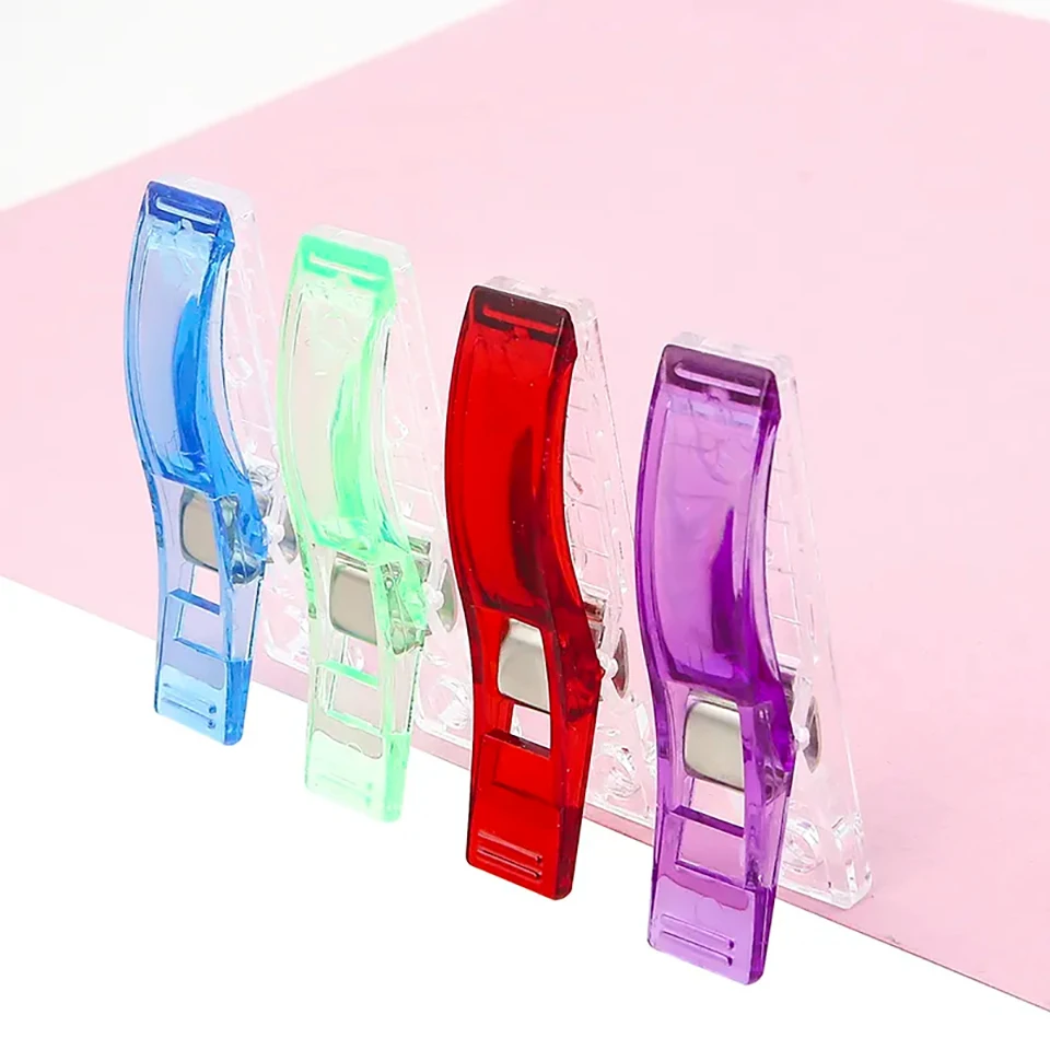 Description Picture 6 of item10/20Pcs Multipurpose Fabric Quilting Sewing Clips DIY Handmade Colorful Paper Clip Knitting Craft Supplies Tools Accessories