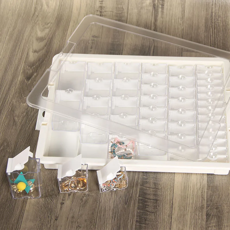 42/50/78 Grids Box Elizabeth Ward Bead Storage Portable Container  Transparent - AliExpress