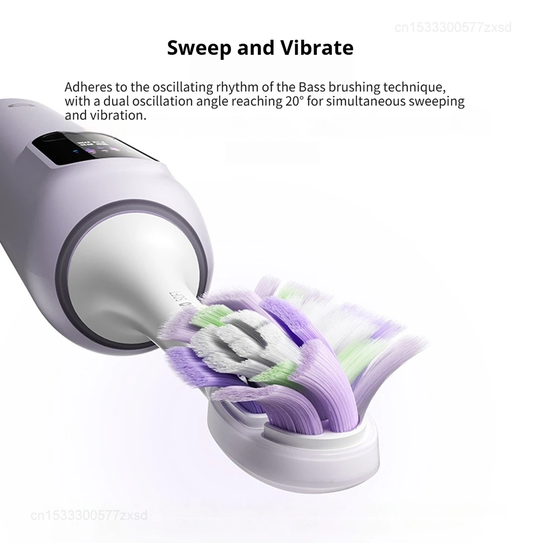 미지아 진동 전동칫솔 프로, 스마트 4가지 모드, IPX8 방수 소닉 진동 칫솔, 180일 배터리 수명