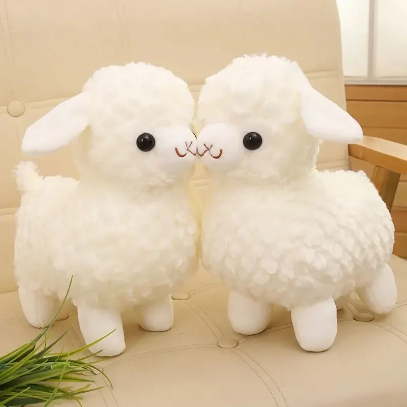 Plush Toy White Sheep Lamb Cute Kawaii Animal Dolls Girl Stuffed Soft Doll Cushion Sofa Pillow Gifts Christmas Birthday Gift