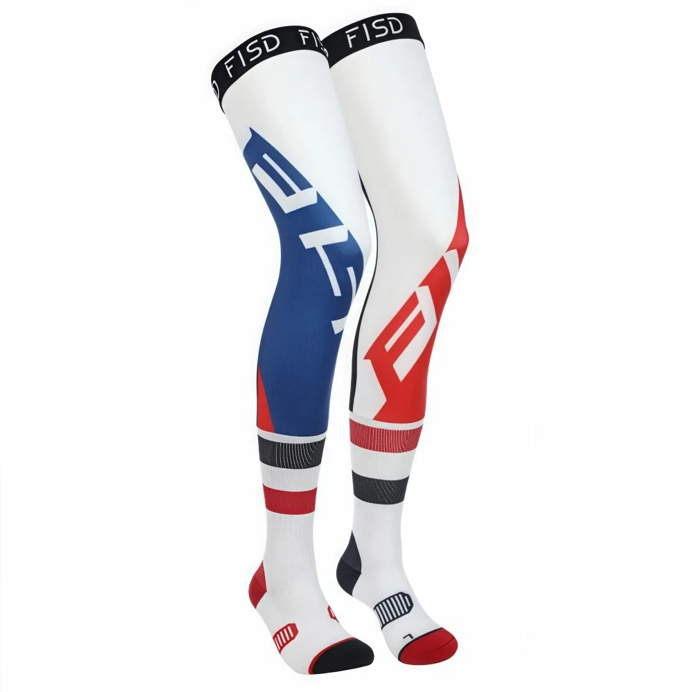Elasticity Motorcycle Knee Braces Compression Anti-slip Motocross Knee Socks Cool Patterns Ice Silk Motorcycle Sports Sock