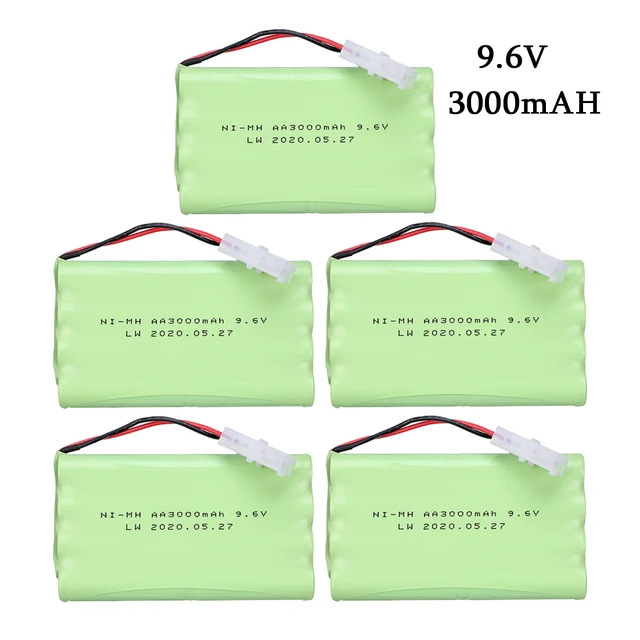 9.6v 3000mah Rechargeable Battery For Rc toys Cars Tanks Robots Gun NiMH Battery AA 9.6v 2400mah Batteries Pack For Rc Boat 1