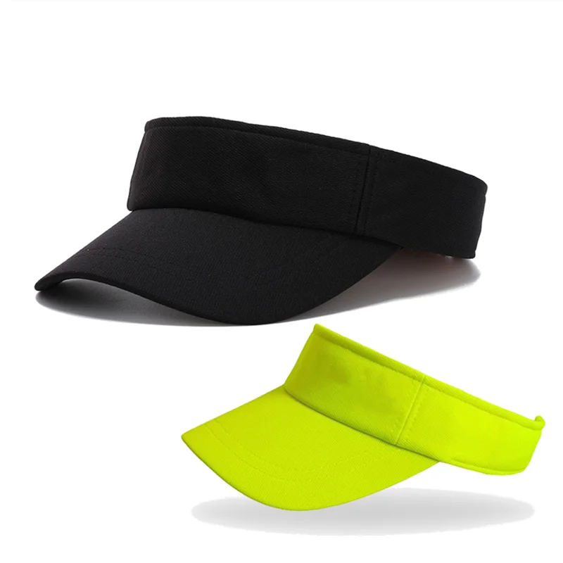 Sun Visors Women Tennis Caps Neon Green Orange Lime Caps Men Women Adjustable Sport Visors Golf Tennis Hiking Camping Hats tennis caps golf hat