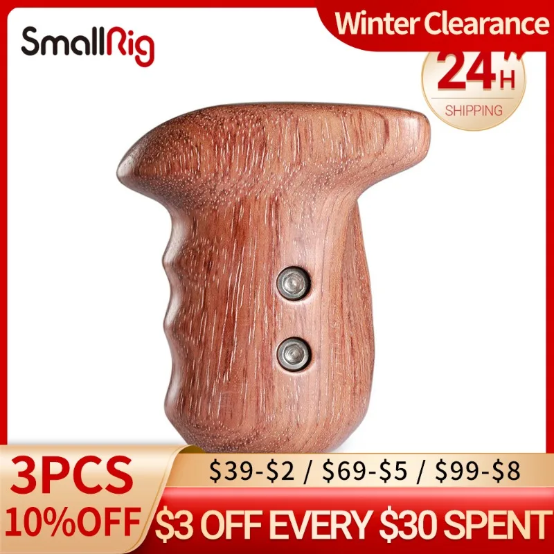 SmallRig Camera Video Handle Grip Stabilizer Left Side Wooden with Rosette for Shoulder Mount Rig 1891 | Электроника