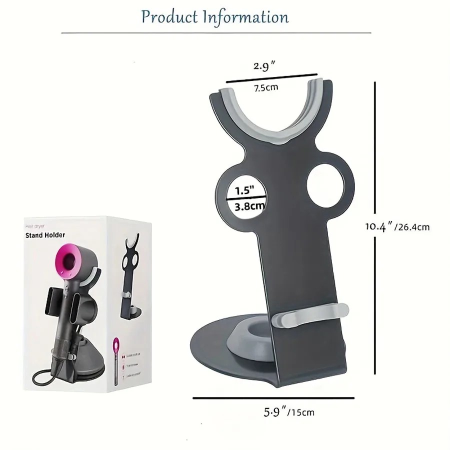 1pc Hair Dryer Holder For Dyson Ultrasonic Hair Dryer Magnetic Bracket Holder Aluminum Alloy Bracket Bathroom Organizer 6