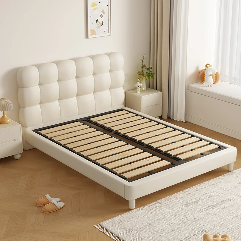 Nordic Modern Childrens Bed Girls White Comferter Loft Bed Princess Luxury Cama Infantil Bedroom Furniture 5