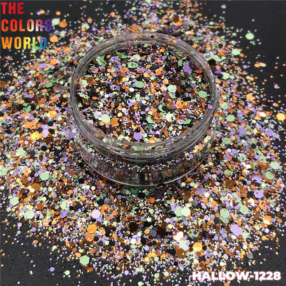 TCT-427 할로윈 믹스 네일 글리터 네일 아트 장식, 바디 아트 텀블러 공예, DIY 수공예 액세서리, 축제 파티 공급 업체