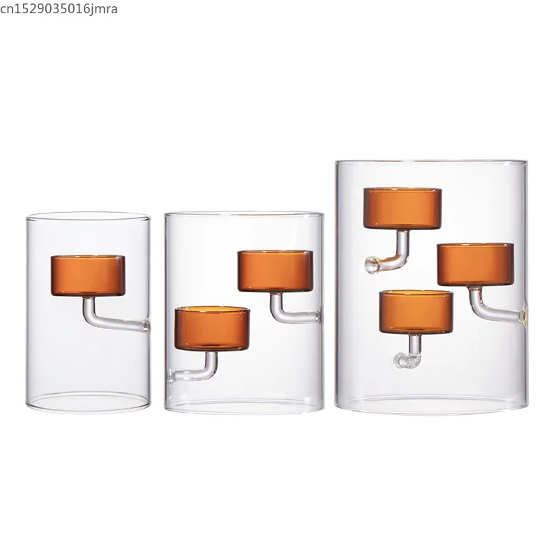 Brown Glass Candle Holder 5