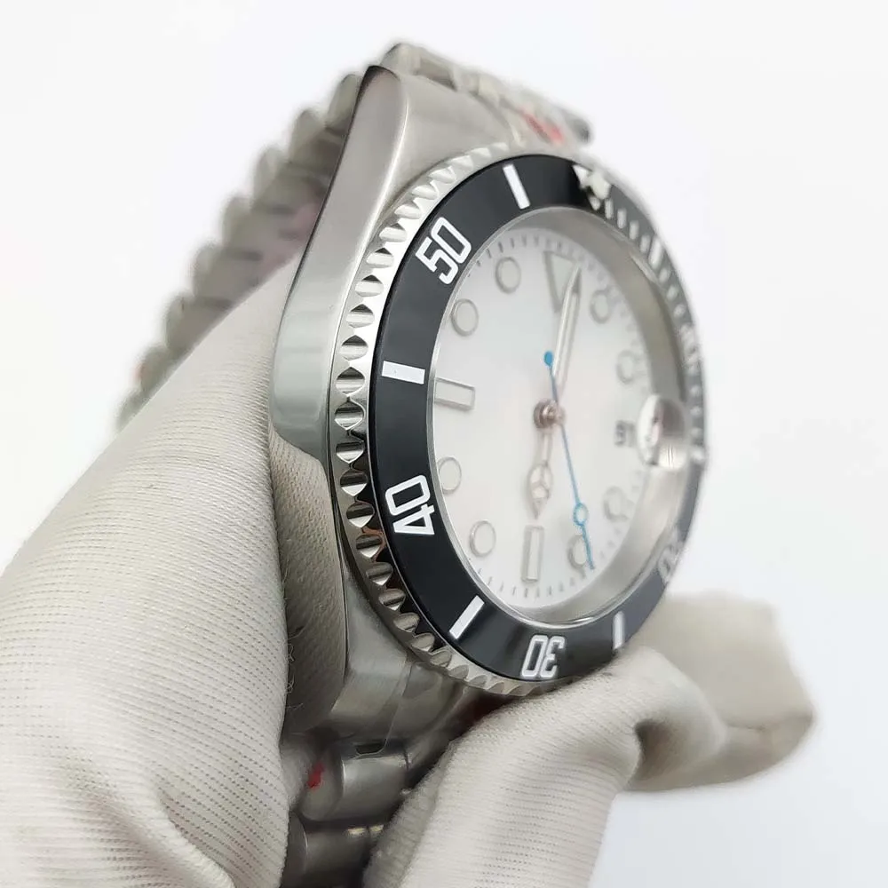 5-Color 40mm NH35 Stainless Steel Automatic Men's Watch Sapphire Crystal Rotating Bezel Luminous Mechanical Wristwatch