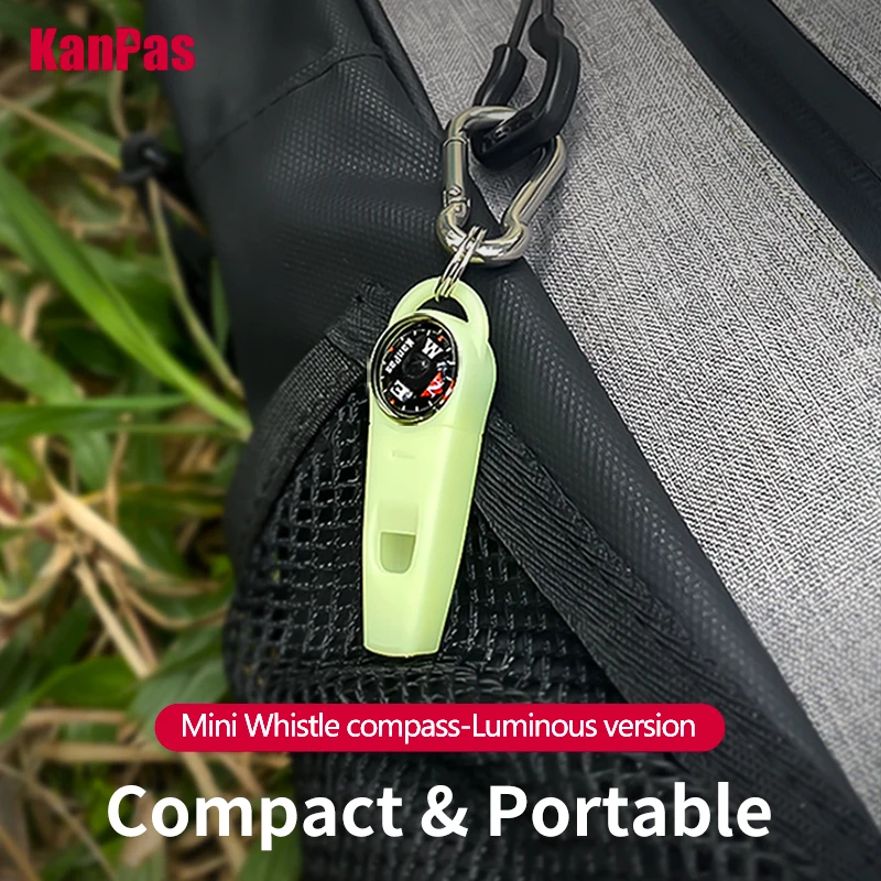 Mini Compass Survival Whistle 3