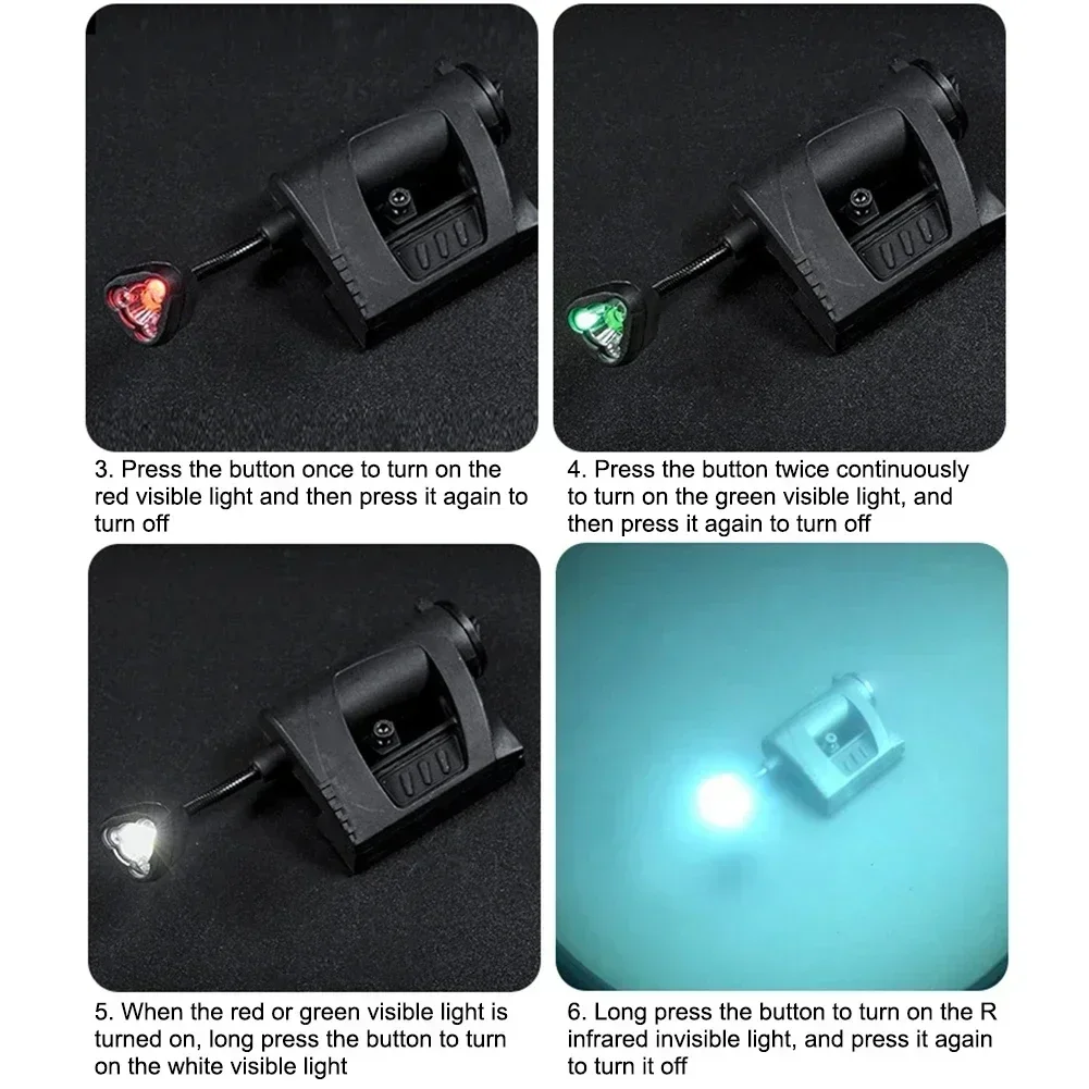 Tactical Helmet Light 3 Modes LED Flashlight Outdoor Night Lighting For Laser Hunting Military Cycling Fishing Helmet Lamp tactical helmet light