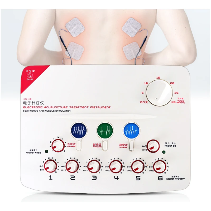 6 Output Channel 110-220V TENS Massager Health Multi-functional body relax acupuncture stimulation foot  acupuntura