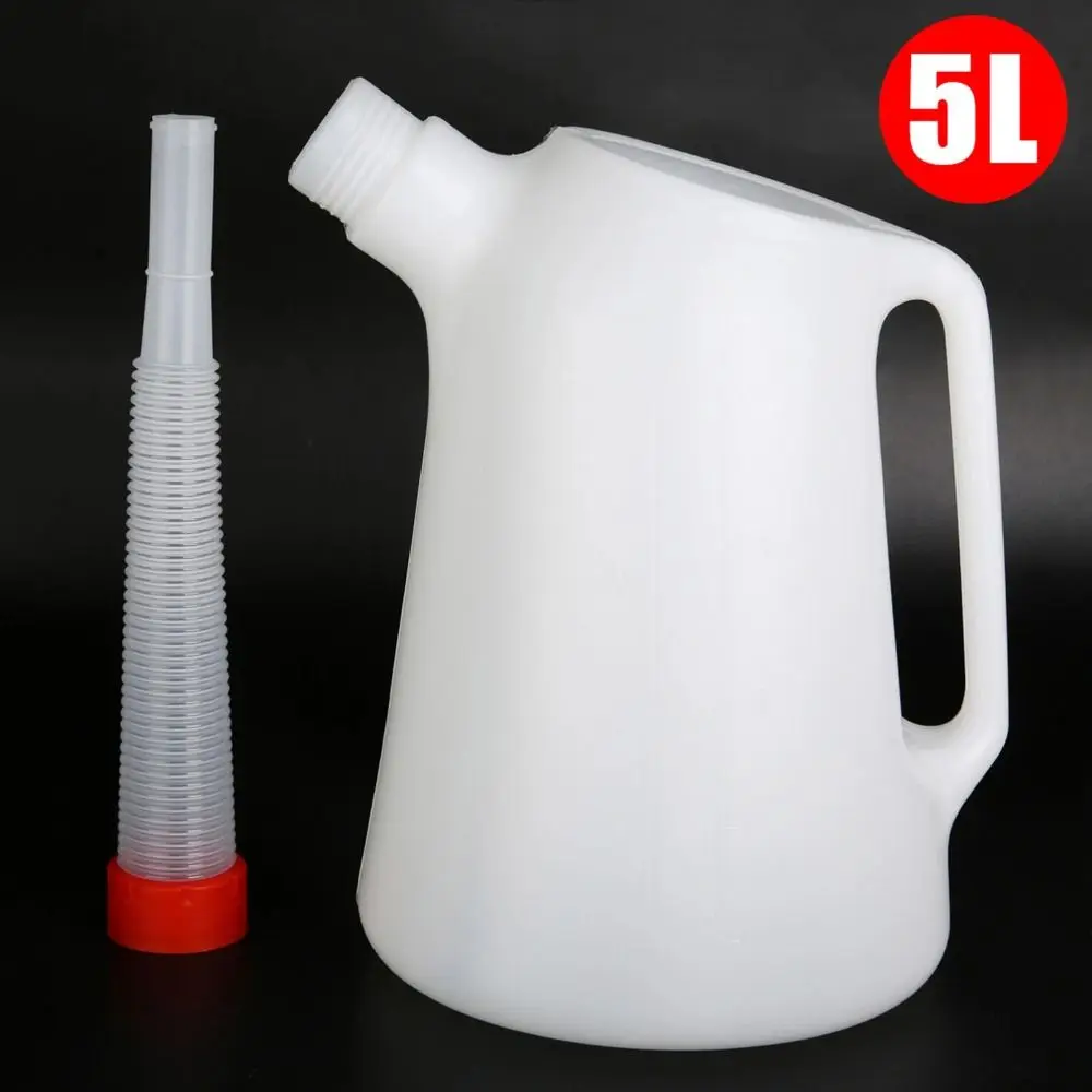 Plastic oil jug 1.2/2/3/4/5 Litre with pouring spout for car motorcycle
